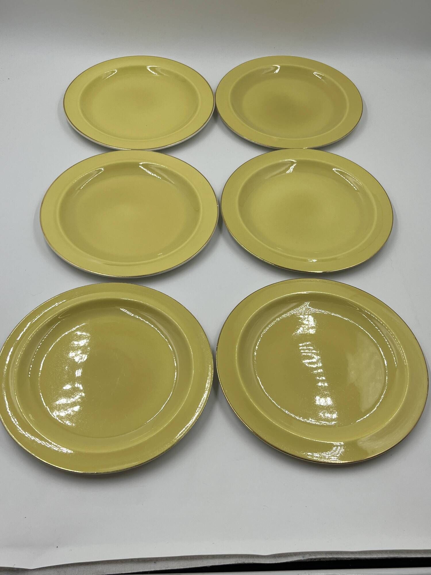 Set of 6 Keralux Boch earthenware plates