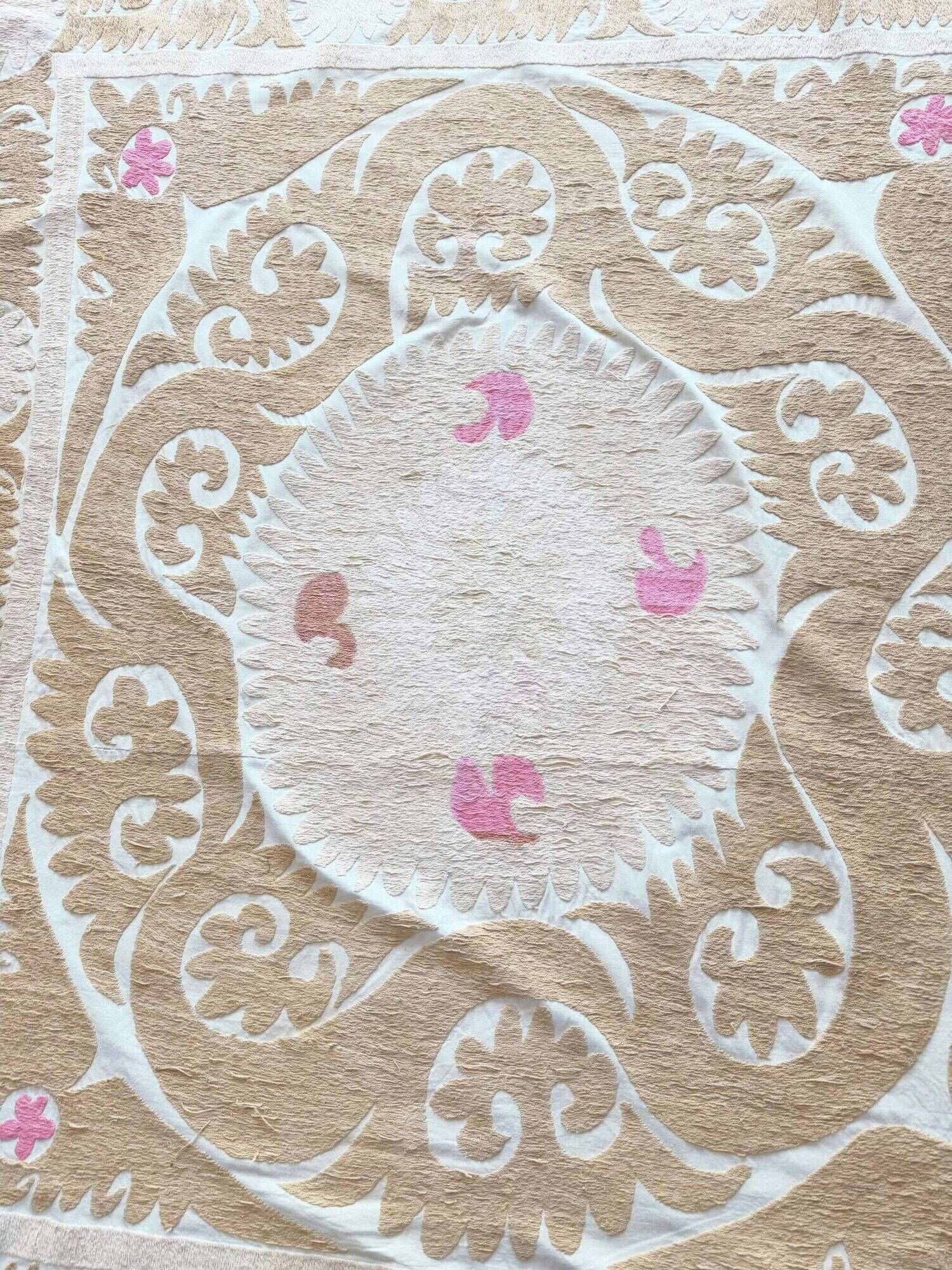Vintage hand-embroidered tablecloth 141x154 cm