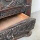 Commode XIXème pin noirci sculpté