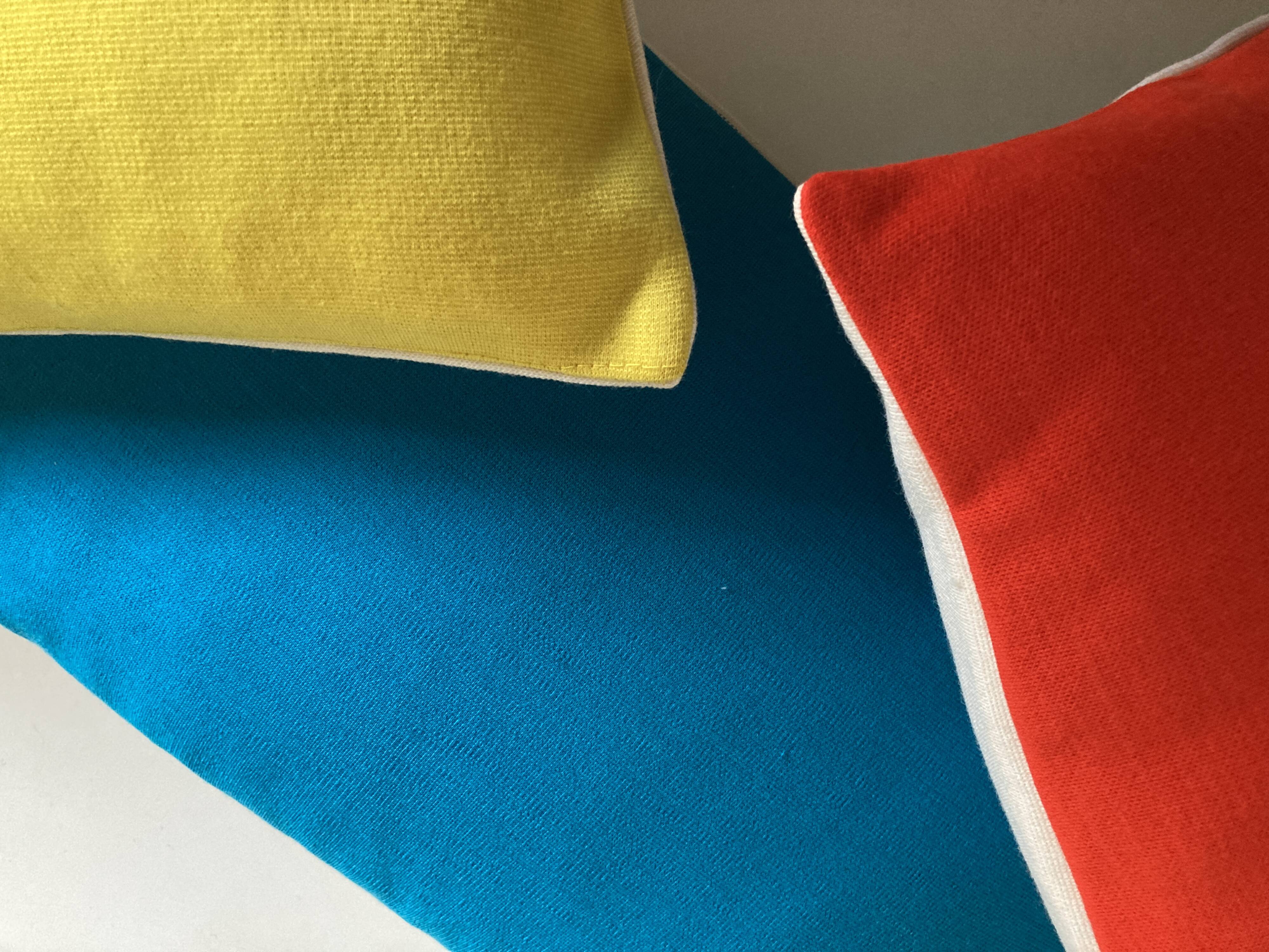 Racine space age 1960 wool jersey cushion on both sides