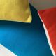 Racine space age 1960 wool jersey cushion on both sides