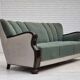 1960s, Danish 3-seater sofa, furniture wool, oak wood.
