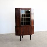 Vitrine vintage | Meuble d'angle | Années 1960 | Danois