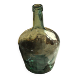 Bubble hammered green glass carboy