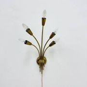 Mid-century brass wall light sconce, 1950s