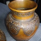 Lot de deux vases en bronze japonnais