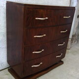 Art Deco curved chest of drawers