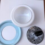 Wall or ceiling light in metal and glass