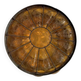 Abat-jour en verre craquelé ambre Seguso Murano, années 1950-60