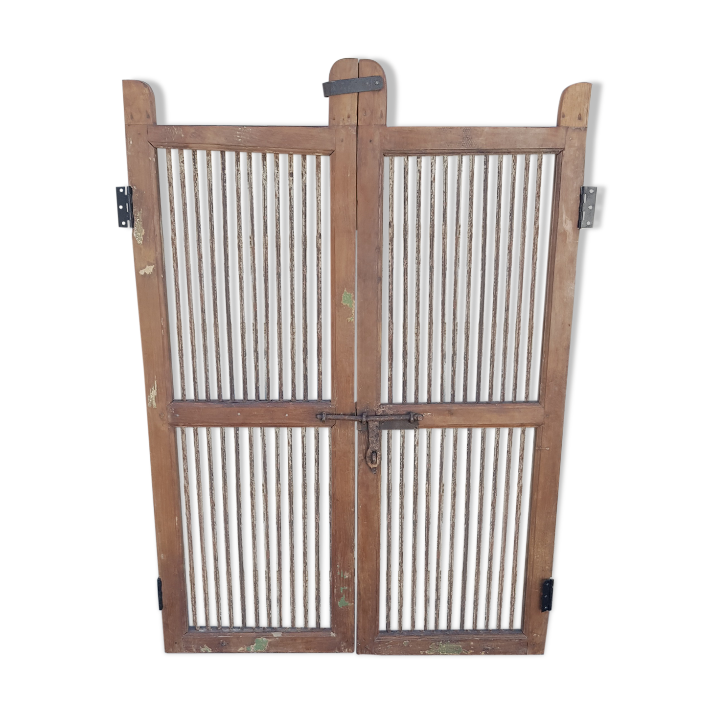 Old teak and wrought iron gate
