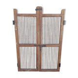 Old teak and wrought iron gate