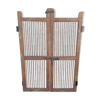 Old teak and wrought iron gate