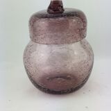 Pot or jar of Biot bubble glass, pink