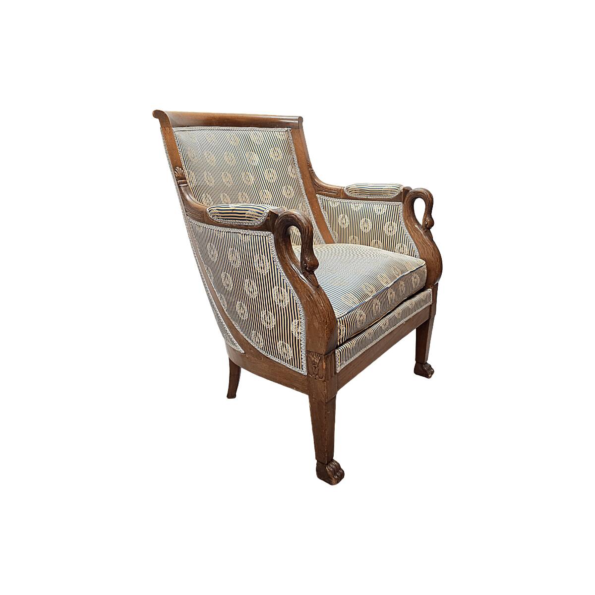 French Empire Bergère with Swan Necks