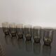 Set of 6 smoked glass water glasses - 1970s