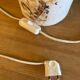 Lampe herbier en cire vintage