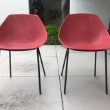 2 shell chairs by Pierre Guariche
