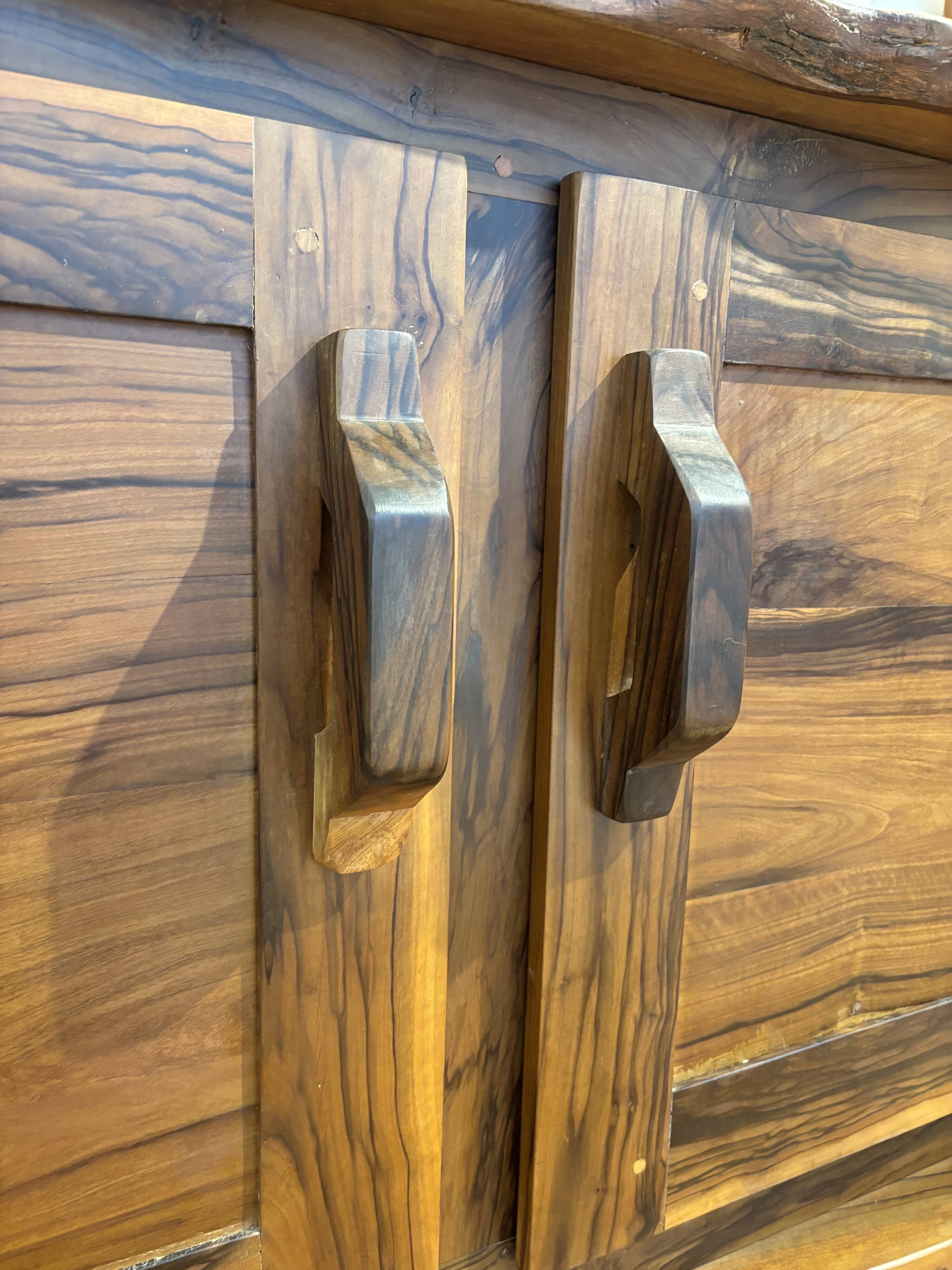 Brutalist enfilade in olive wood, 1952