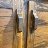 Brutalist enfilade in olive wood, 1952