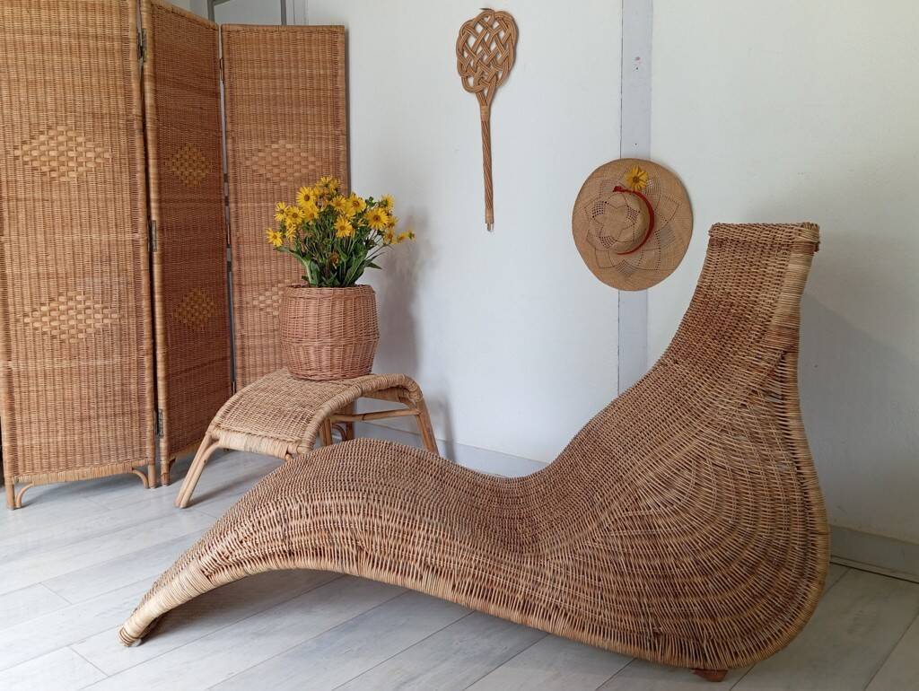 Carl Ojerstam rattan lounge chair