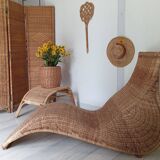 Carl Ojerstam rattan lounge chair