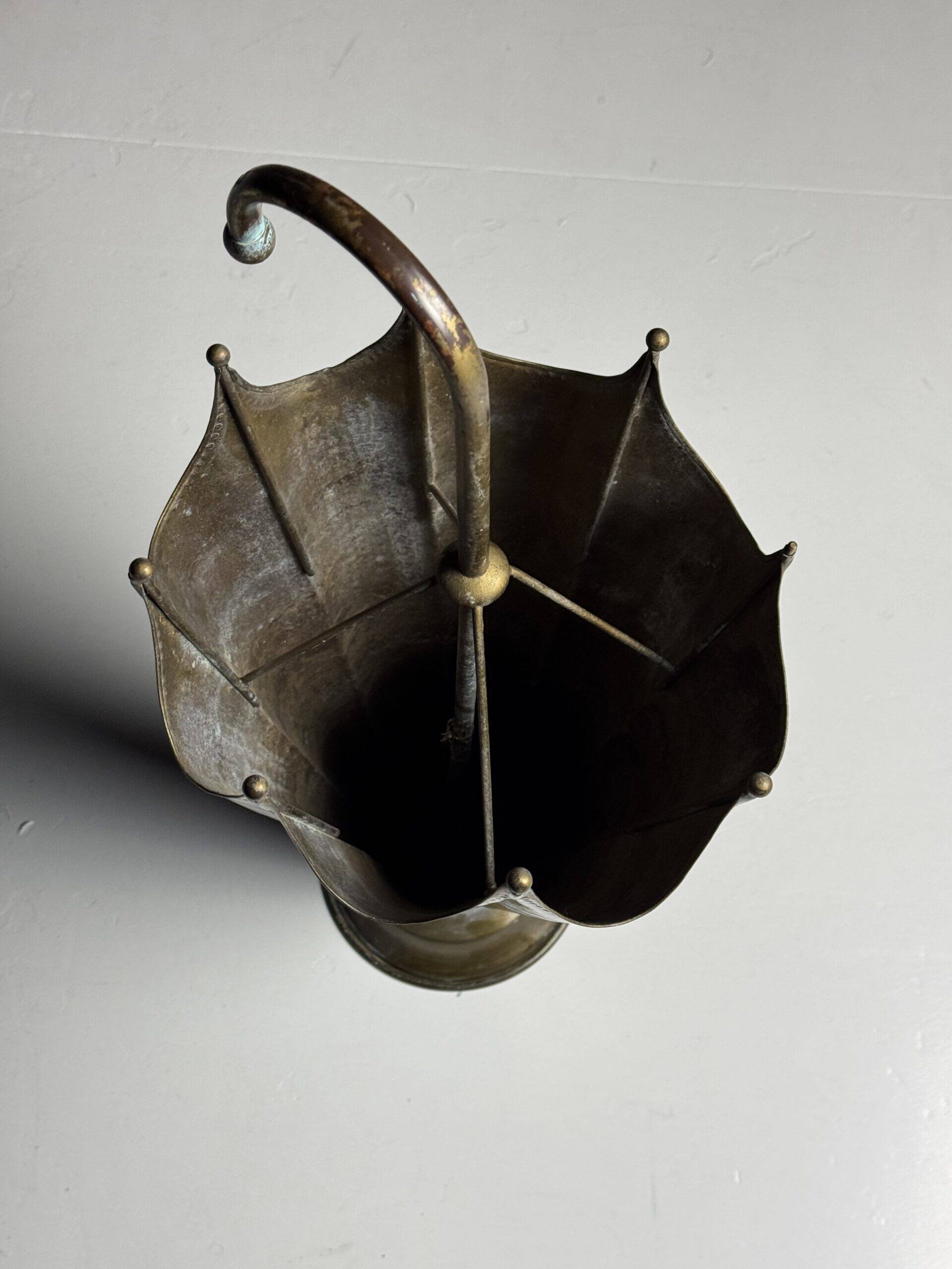 Vintage copper umbrella stand