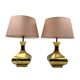 Hollywood regency set of 2 table lamps mod. Piramide, High Society Italy 70