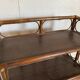 Meuble de rangement en rotin tissé et bambou vintage années 70