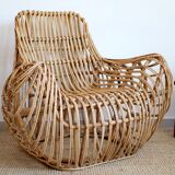 Designer rattan armchair