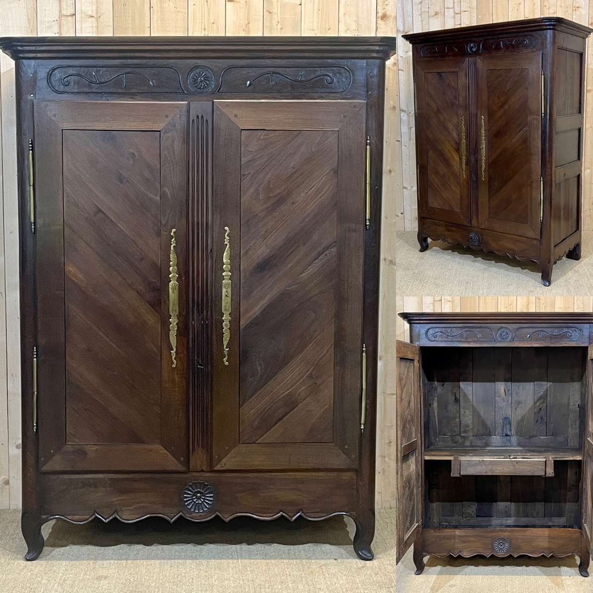 Breton chestnut cabinet of the nineteenth - removable