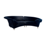 Black velvet sofa