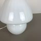 "Mushroom" Murano glass table desktop light made  by Vetri Murano, Italy, 1970s