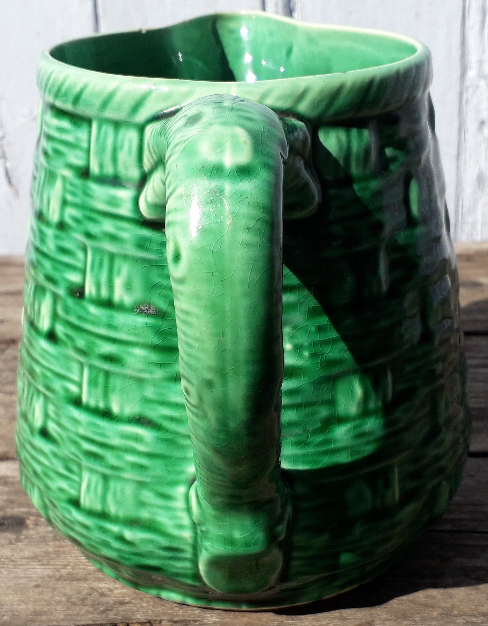 Pitcher digoin sarreguemines green