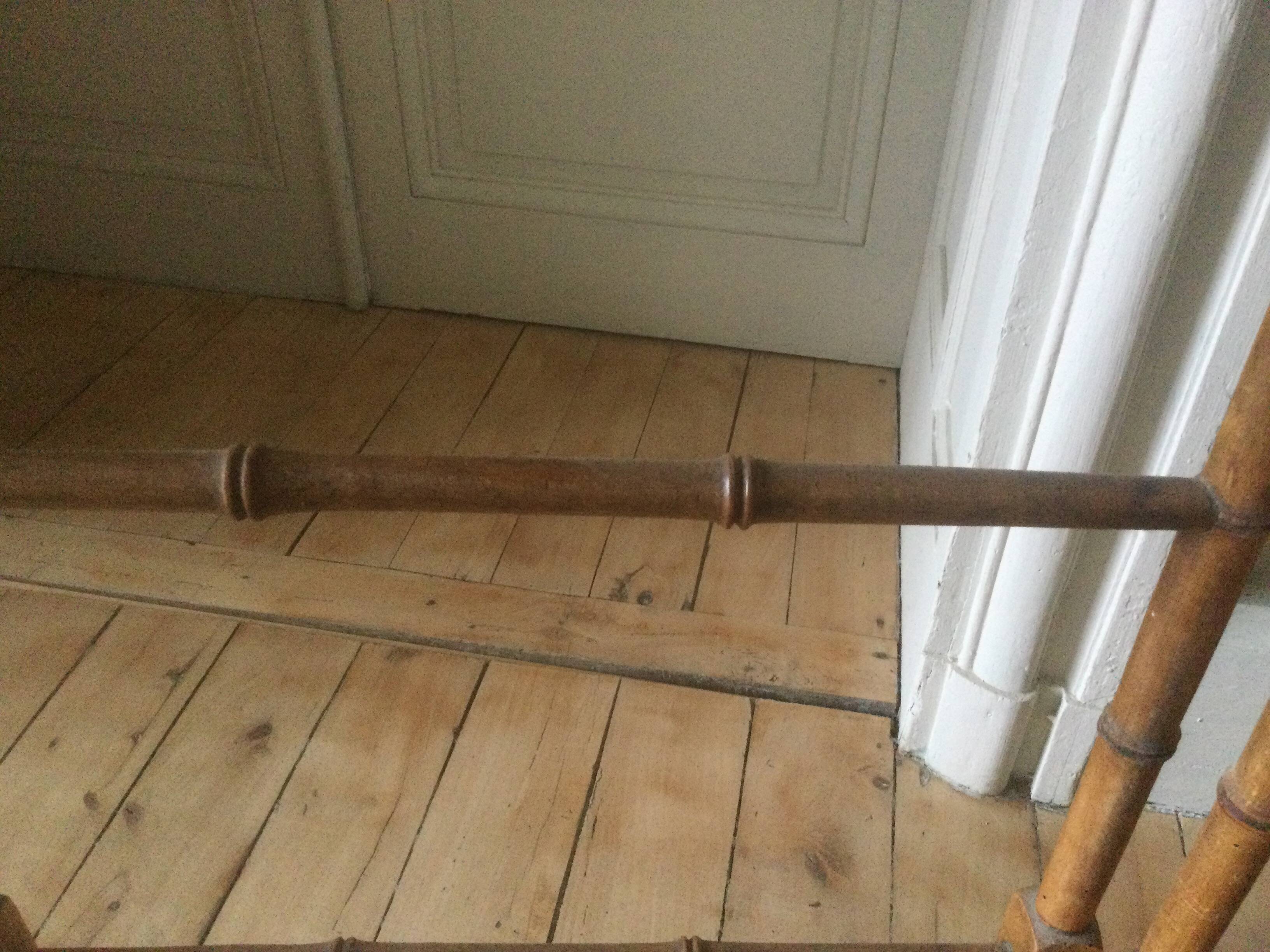 Old wooden towel rack