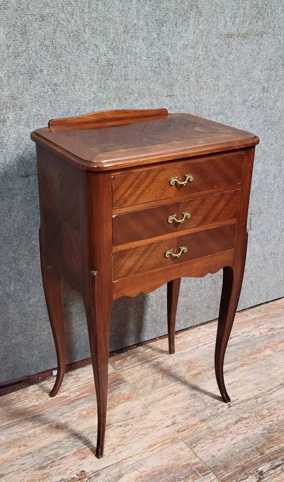 Louis XV style mahogany bedside table, circa 1900