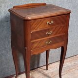 Louis XV style mahogany bedside table, circa 1900