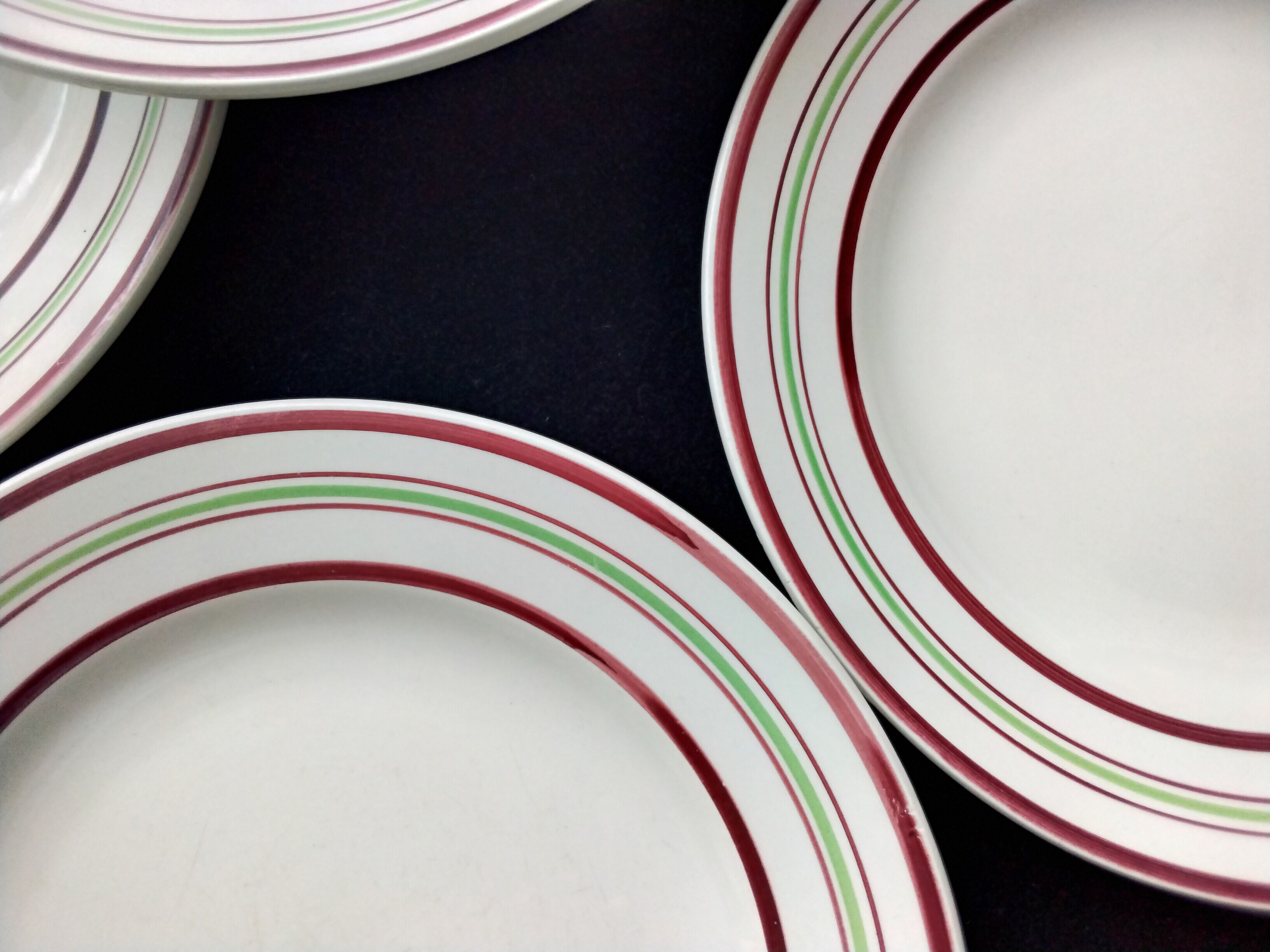 6 flat plates Digoin Sarreguemines Enghien model