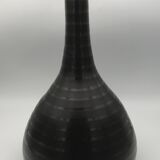 Vase in glazed ceramic with brown and brown striped design by asa sélection