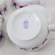 Set of 6 cups in Alfoldi porcelain, vintage Hungarian