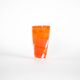 Orange glass vase, Danish design, 1960s, manufactured by Søholm