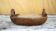 Plat à anses en bois d'olivier vintage, plat brutaliste, art de la table