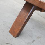 Brutalist mid-century dutch oak coffee table