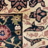 Unusual afghan wool ziegler rug 250x156 cm handmade chobi rug, purple beige blue