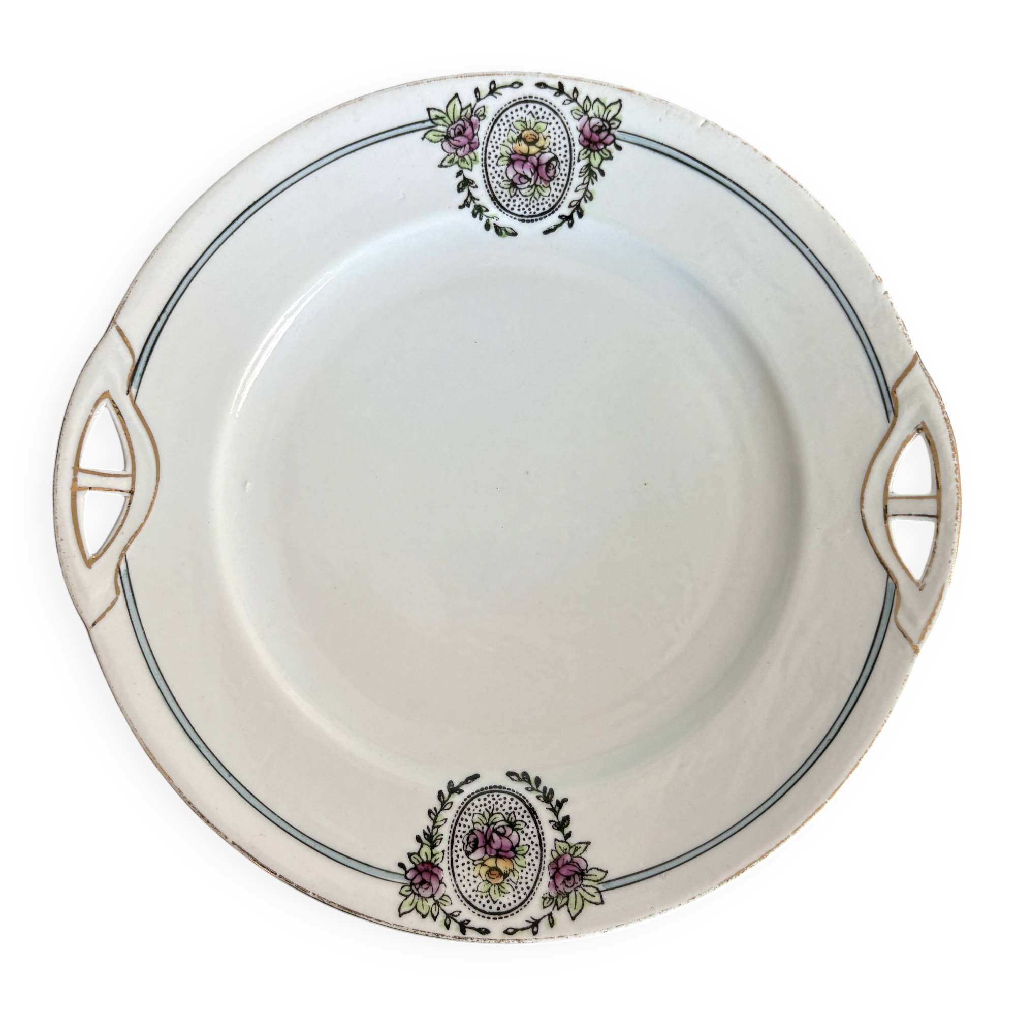 Vintage Art Deco handled dish