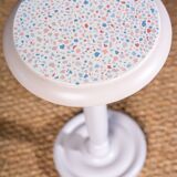 Terrazzo decor pedestal table