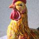 Cigarette case - Cigar pot - Rooster figurine - glazed ceramic