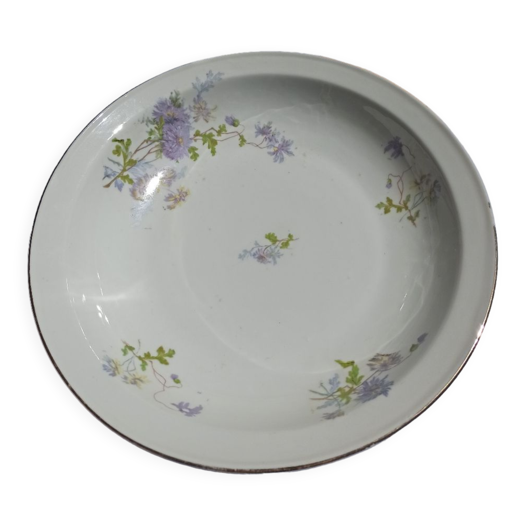 Plat rond en terre de fer cie française