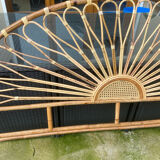 headboard in wicker and rattan
