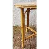 Rattan side table