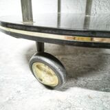 Double-trayed pedestal table